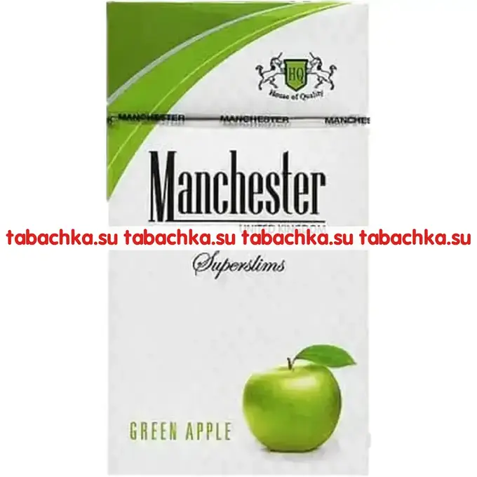 Сигареты Manchester Green Apple Superslims